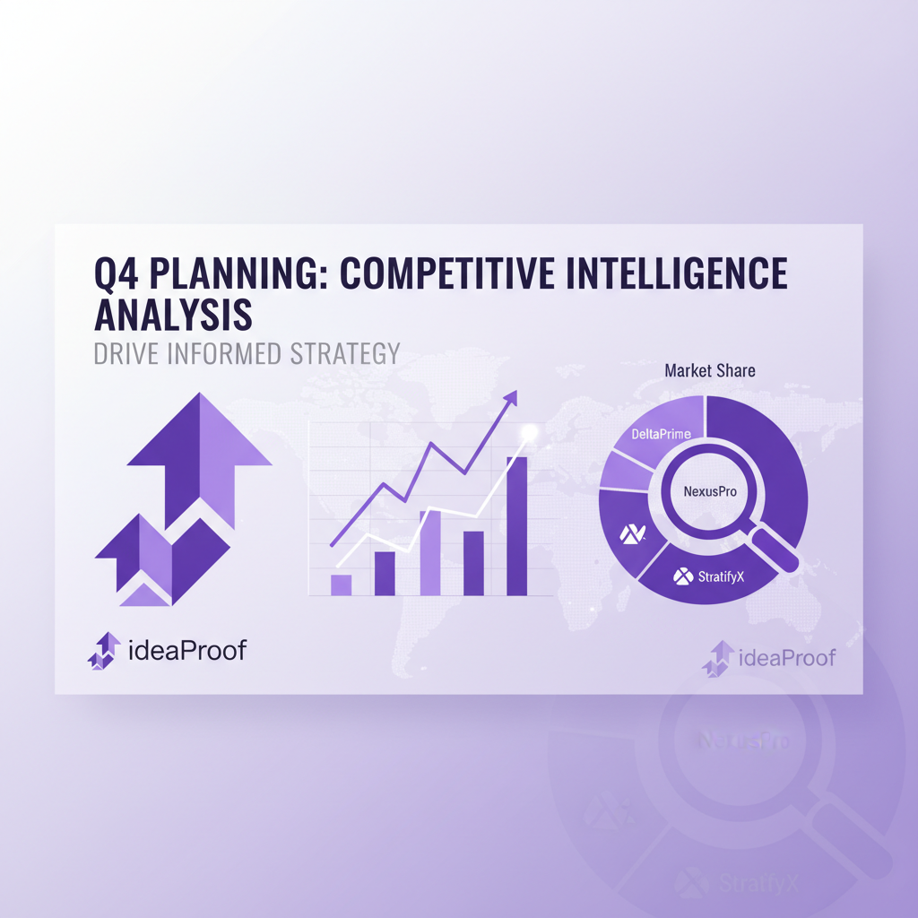 Q4 Planning: Competitive Intelligence Analysis - IdeaProof AI business validation platform showing business strategy analysis and insights for entrepreneurs and startups