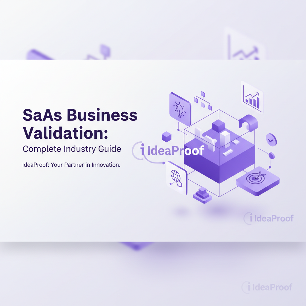 SaaS Business Validation: Complete Industry Guide - IdeaProof AI business validation platform showing business strategy analysis and insights for entrepreneurs and startups