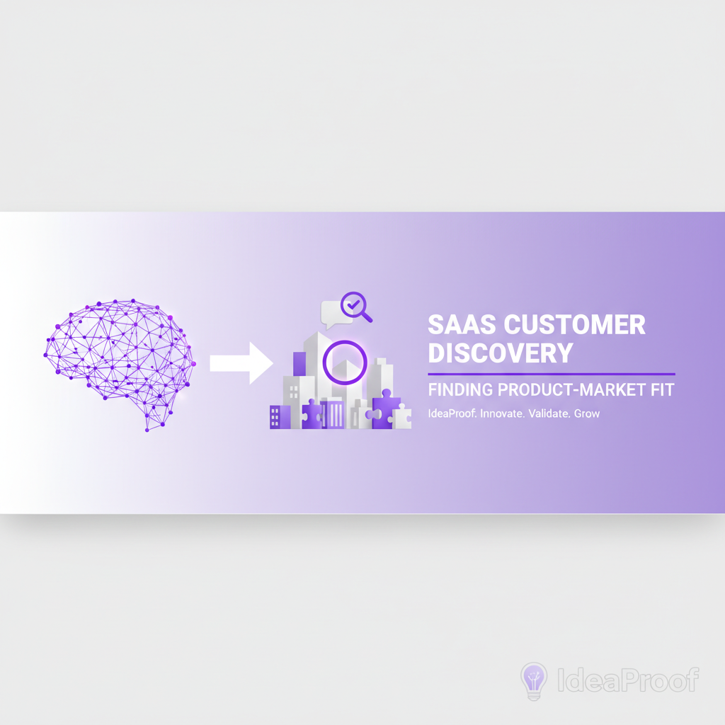 SaaS Customer Discovery: Finding Product-Market Fit - IdeaProof AI business validation platform showing business strategy analysis and insights for entrepreneurs and startups