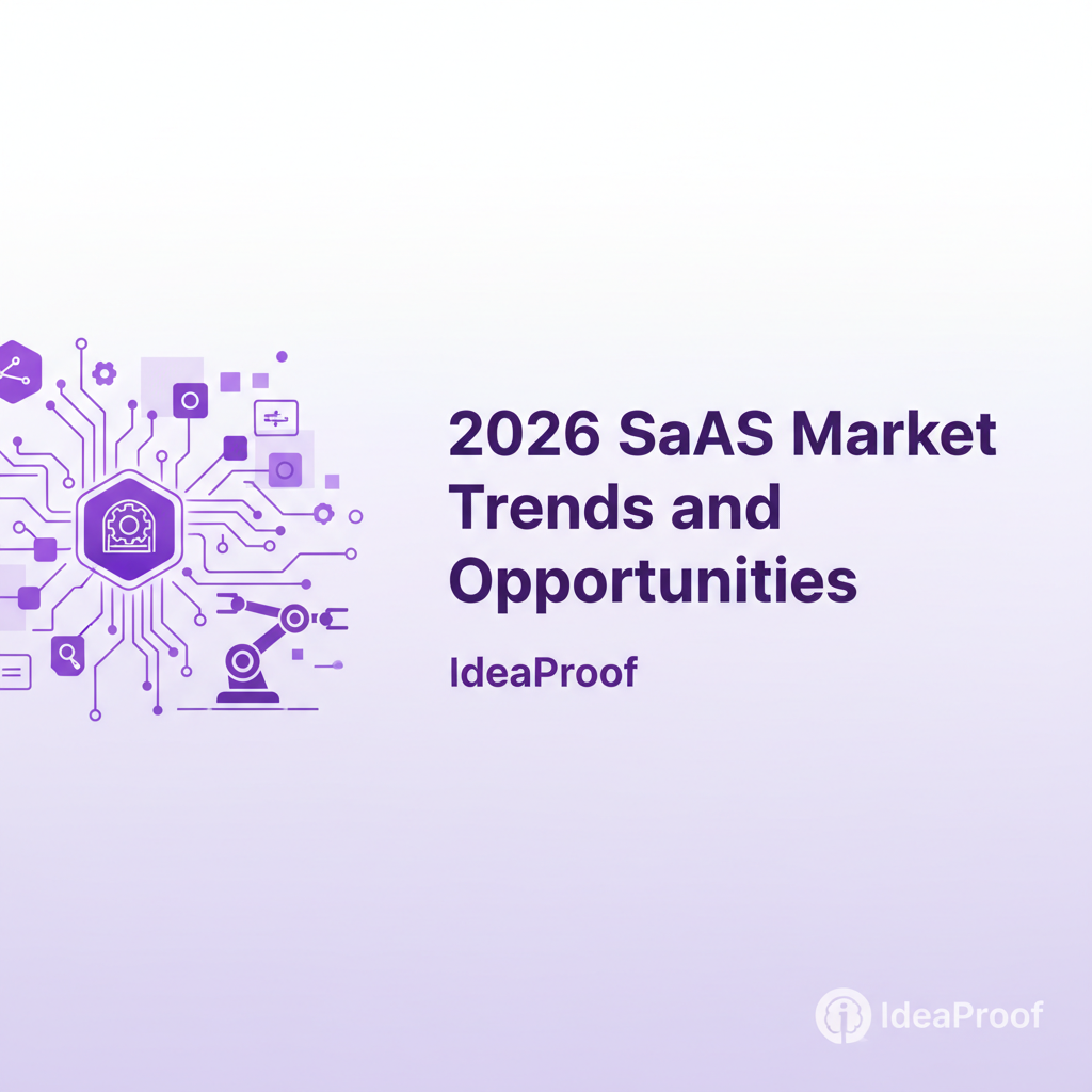 2026 SaaS Market Trends and Opportunities - IdeaProof AI business validation platform showing business strategy analysis and insights for entrepreneurs and startups