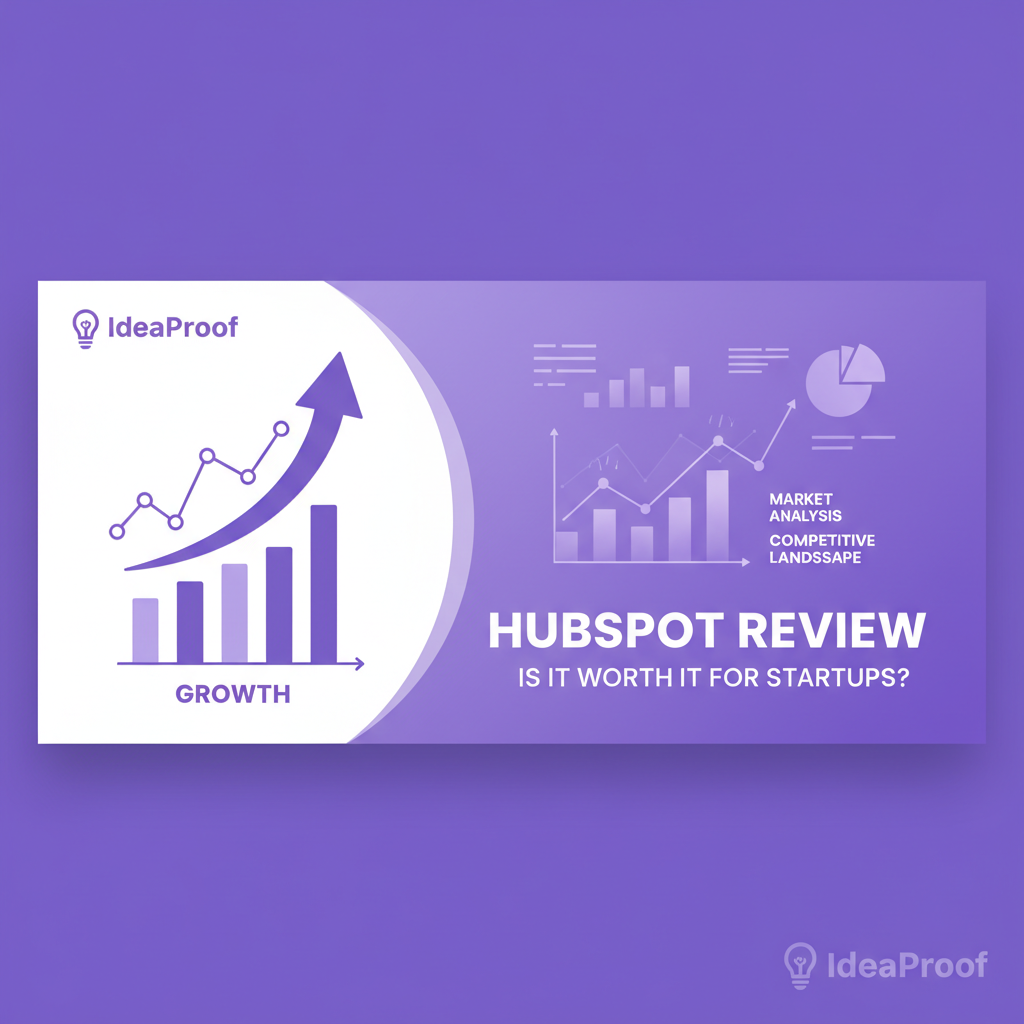 HubSpot Review: Is It Worth It for Startups? - IdeaProof AI business validation platform showing business strategy analysis and insights for entrepreneurs and startups