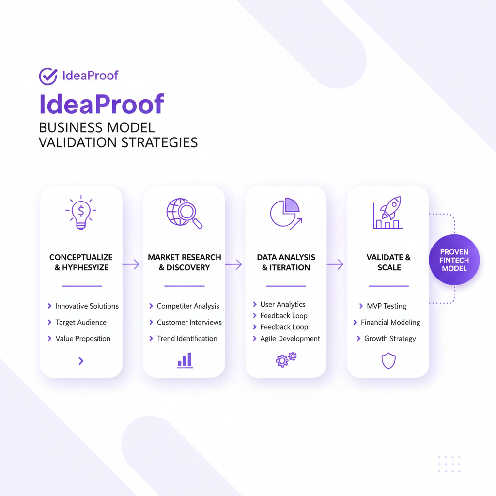 A clean dashboard UI showing market demand score, competitor analysis, and revenue potential.